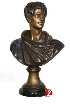 Casting bronze human head sculpture