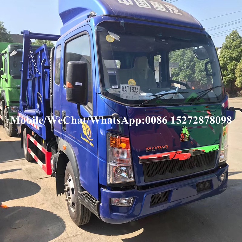 Howo Skip Carger Bassbage camión (6) HOWO Skip Loader Garbage Truck (6)