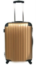 Gold color abs and polycarbonate luggage set wholesale