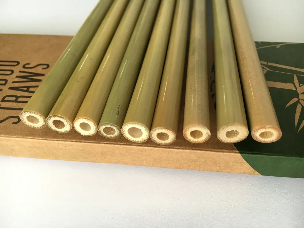 Natural Reusable Bamboo Straw with Customized Logo