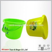 Colored logo printed plastic pails with handle
