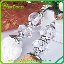 A-TB006 Beaded Tiebacks For Curtain, Polyester Rope With Crystal Beads Curtain Tiebacks