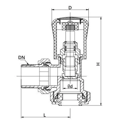 Angle Type Brass Manual Operation Radiator Valve Wholesales