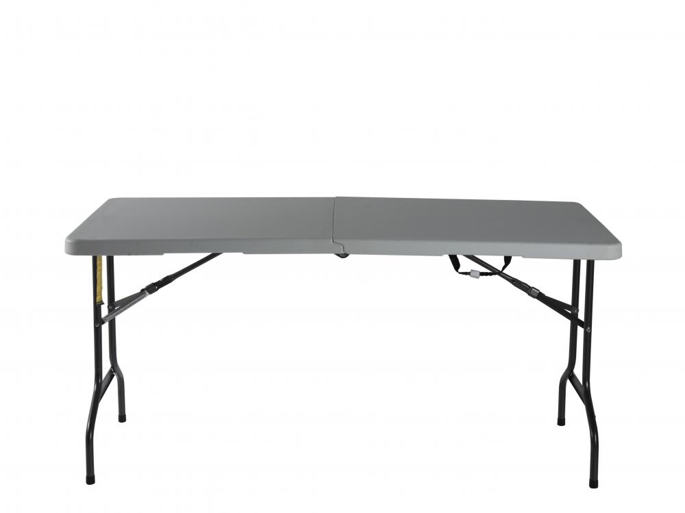 6 foot white plastic fold in half table