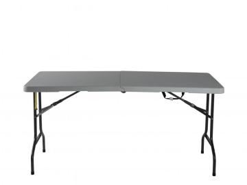 White plastic fold up tables