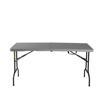 6 foot white plastic fold in half table