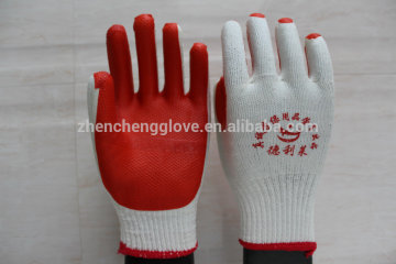 red rubber coated gloves/Laminated latex cotton gloves