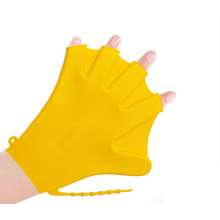 Adultos personalizados Entrenamiento de guantes de natación de silicona de silicona
