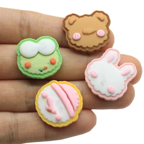 Resina Simpatici Animali Cartone Animato Flatback Cabochon Coniglio Orso Rana Scrapbooking Artigianato Fai da te Archi per capelli Centro Decorazione del telefono