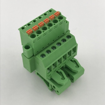 Pluggable wire to wire Din rail terminal block