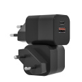 2 포트 40W QC3.0 벽 충전기 USB 충전기