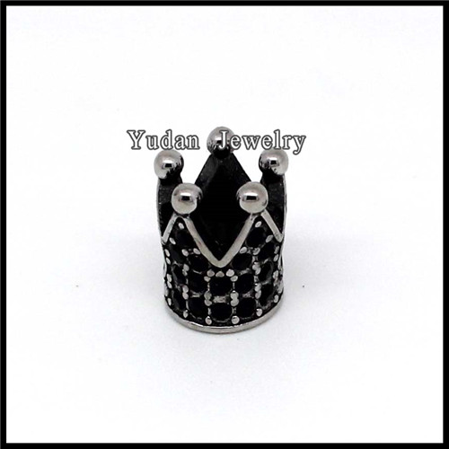 Hot Sale stainless steel crown bead accessories jewelry for bracelet
