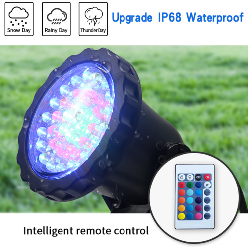 Remote Control 16-Color Led Spotlight for Garden Pond