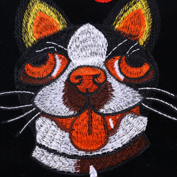 Logo Kustom Patch Bordir Anjing Perekat Diri Pribadi