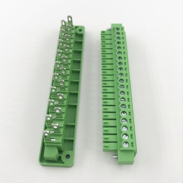 20 poles contact plug-in through wall terminal block