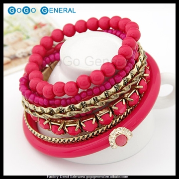 Fashion Charming Mix Bead Plastic Bracelet