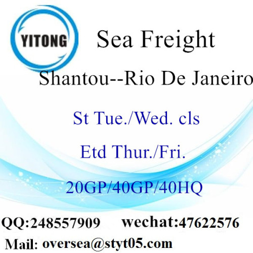 Shantou Port Seefracht Versand nach Rio De Janeiro