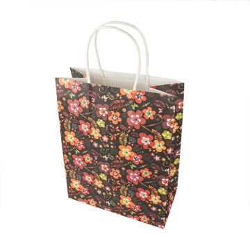 HotSale Gift Bag Sac en papier épais à fleurs écologiques