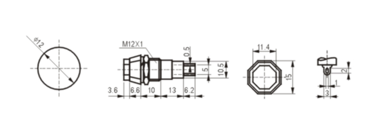 PBS-14B-1 push button