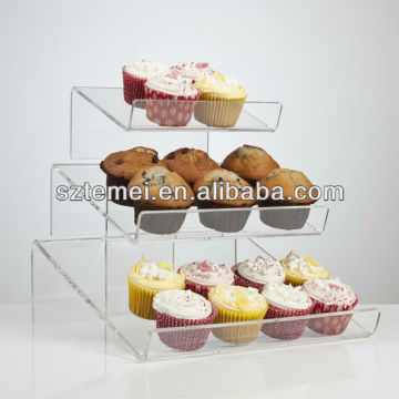 Square Acrylic Cup Cake Display Stand