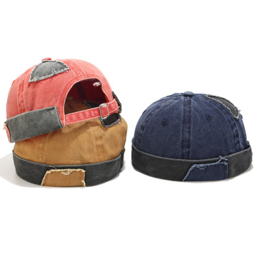 Wholesale Retro Sunshade Denim Hats - HT-2637 Adjustable Sailor Sports Painter Landlord Hats