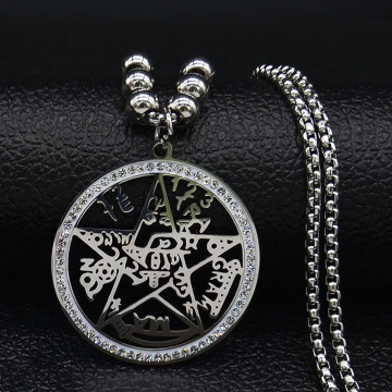 Witchcraft Pentagram Necklace Stainless Steel Jewelry