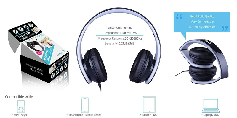 Headphone kabel dengan mikrofon wired headphone with microphone