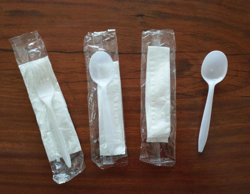 Plastic White Meal Spoon