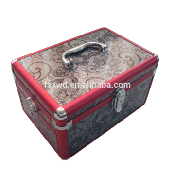 Wholesale small cosmetic case,low single cosmetic case,PVC panel aluminum cosmetic case