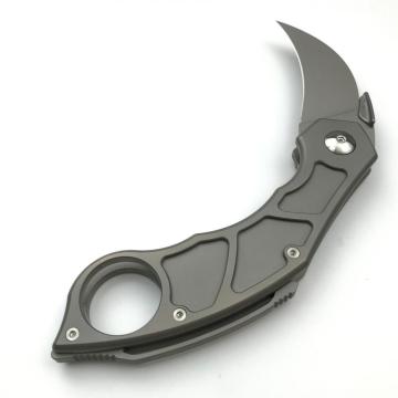 Kapesní zavírací nůž s titanovou rukojetí Nůž Karambit