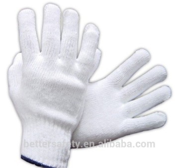 10-Guage Bleach cotton Yarn Knitted Safety Glove 100% cotton