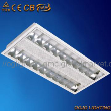 recessed fluorescent double parabolic, T5 2x14w grille lighting