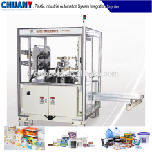 Yoghurt cups labeling IML robot machine with 5 axis high speed side entry automatic IML robot system