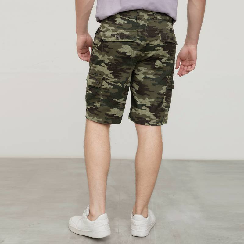 Casual Camo Printed Pocket Short Pants