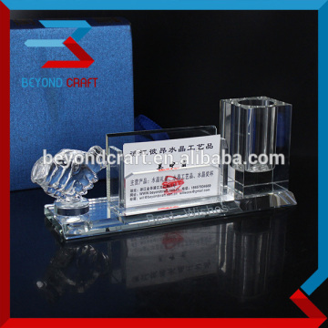 Business Office Decoration Crystal Office Stationery with Handshake