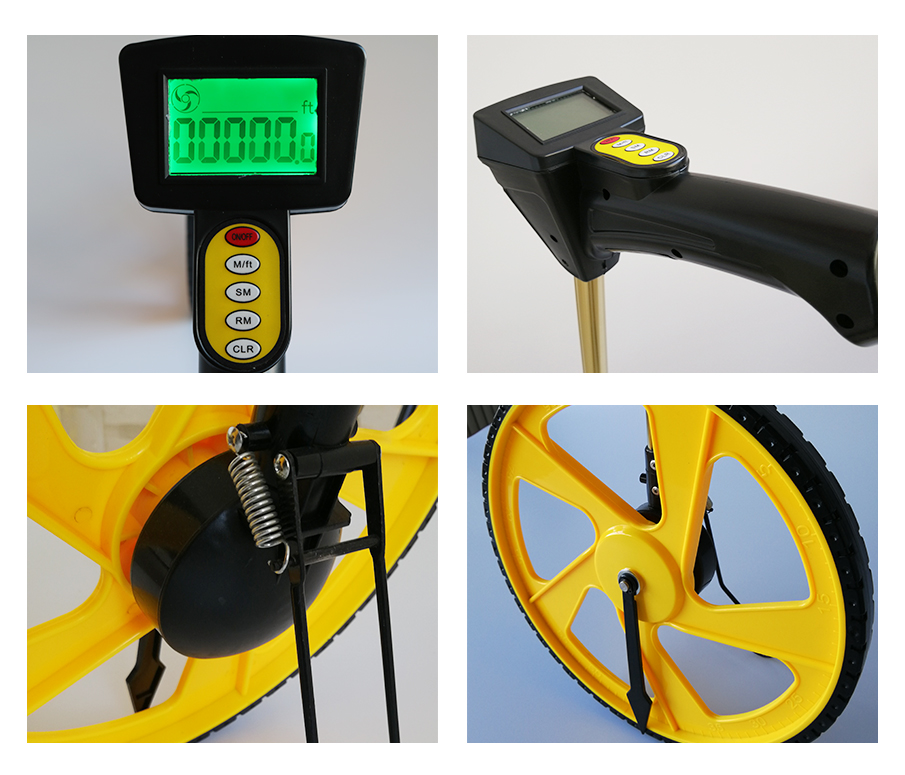 Handle Wheeled Electronic Distance Measuring Tool 