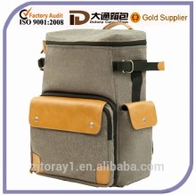 Vintage Grey Canvas Camera Laptop Backpack