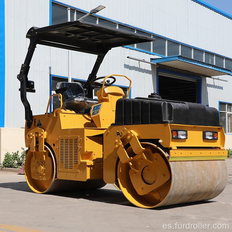 Doble tambor hidráulico compactador de suelo de 3 toneladas vbratory road roller FYL-203