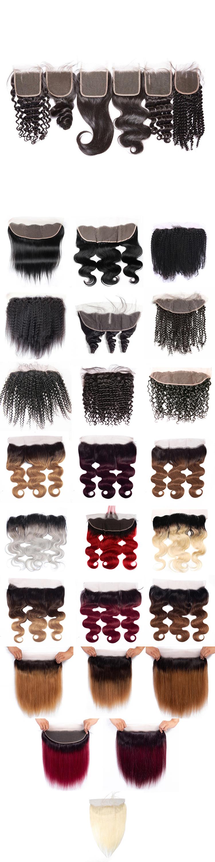 Straight Weave Blonde Hair Show 613 Color 100% Unprocessed Virgin Human Hair Hair Cuticle Lace Closure Modern Brazilian Brazil