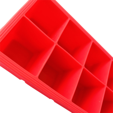 Red silicone ice ice tray