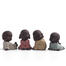 Cute Handmade Porcelain Monk Figurines for Home and Office Decor
