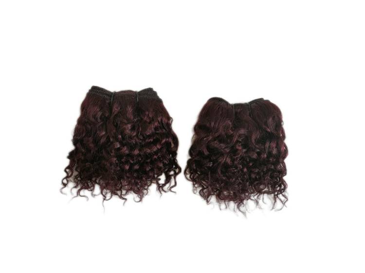 High quality  brazilian virgin raw cuticle aligned Wavy human hair 4pcs Curls double weft Jerry curly bundles