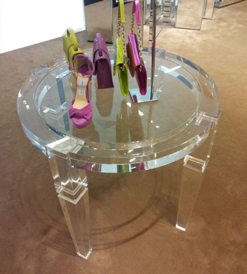 Clear Acrylic Round Coffee Table