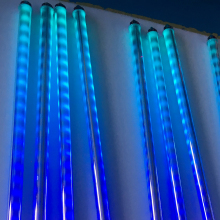 Transparent Deepgray RGB LED Pixel Vertical Light Tube