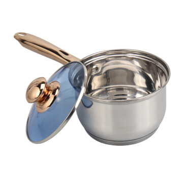Multifunctional Sauce Pot with Long Handle and Glass