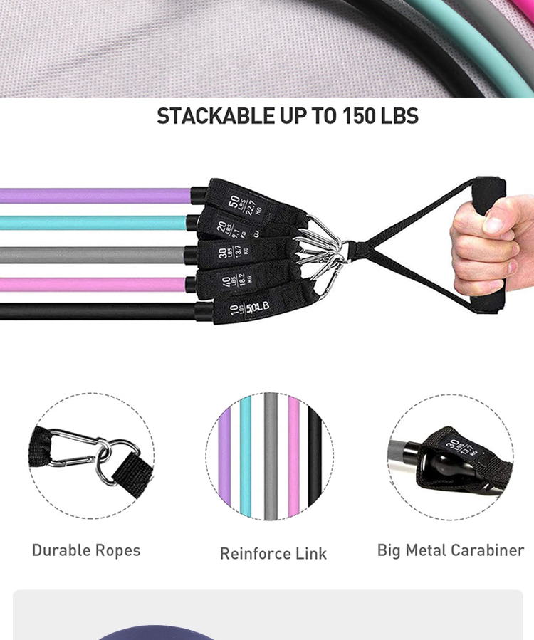 11pcs resistance bands