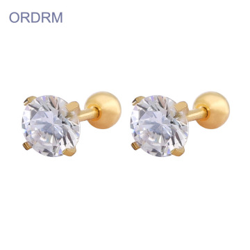 High quality cubic zirconia stud earrings