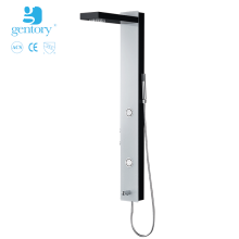 Tempered Glass Bathroom Shower Wall Panel Stainless Steel Shower Panel G091