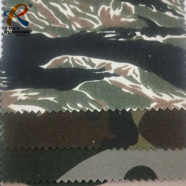 polyester cotton fabric black ripstop camouflage fabric