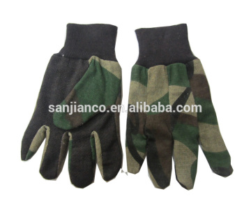 unbleached camouflage pattern cotton garden glove/ garden hand tool